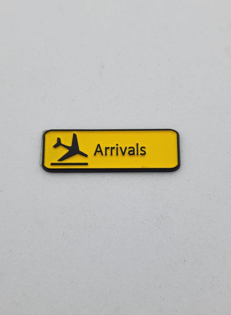 Kipfy Arrivals Airport Sign Metal Sticker  Decorative Travel Theme Badge for mobile,laptop Backpacks,Accessories Fans Stickers Display for I pad,and Collectors Walls, Doors, Cars, Trucks, Motorcycles Fridge - Image 1